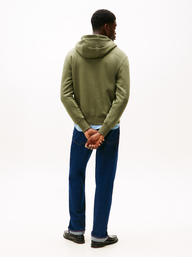 Green TH Colour Block Graphic Hoodie  Men