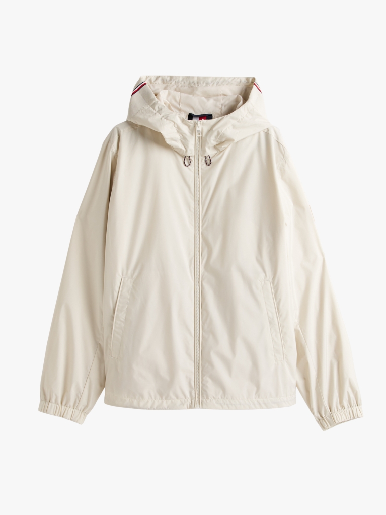 Beige Windbreaker Hooded Jacket  Men
