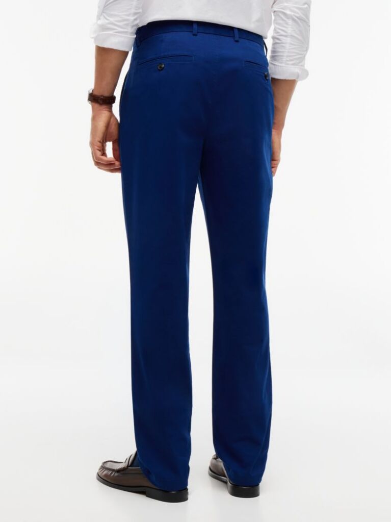 Blue Denton Straight Twill Chinos  Men