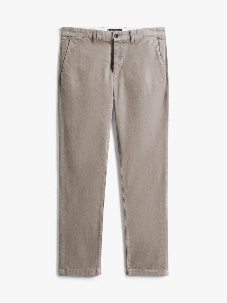 Grey Denton Straight Corduroy Chinos  Men