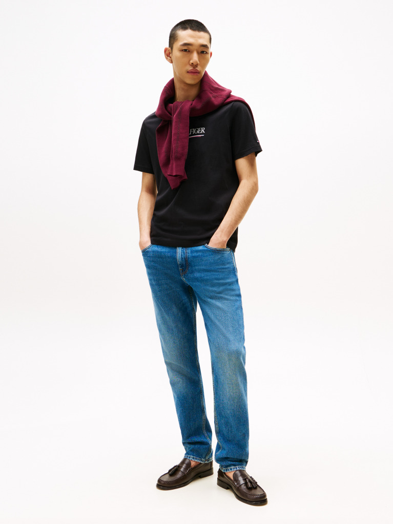 Black Logo Crew Neck T-Shirt  Men