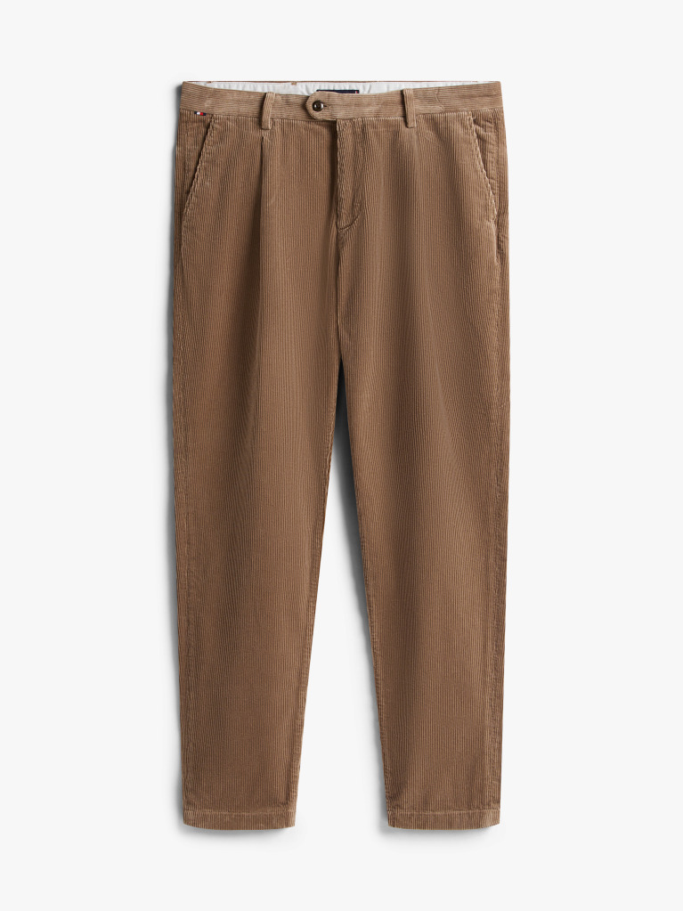 Maro Pantaloni Chino Din Catifea Cu Pliseuri  Barbati