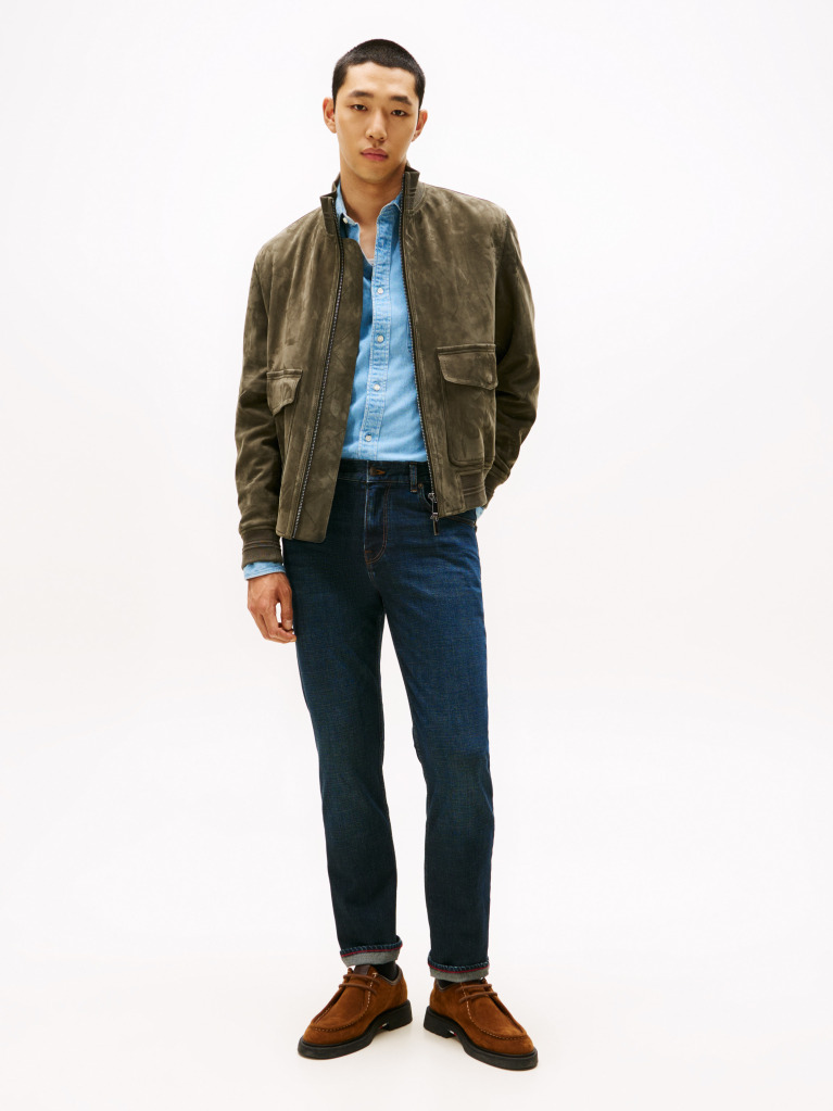 Blue Straight Denton Bleevker Jeans  Men
