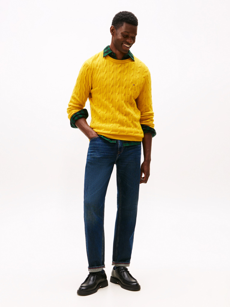 Blue Mercer Whiskered Regular Straight Leg Jeans  Men