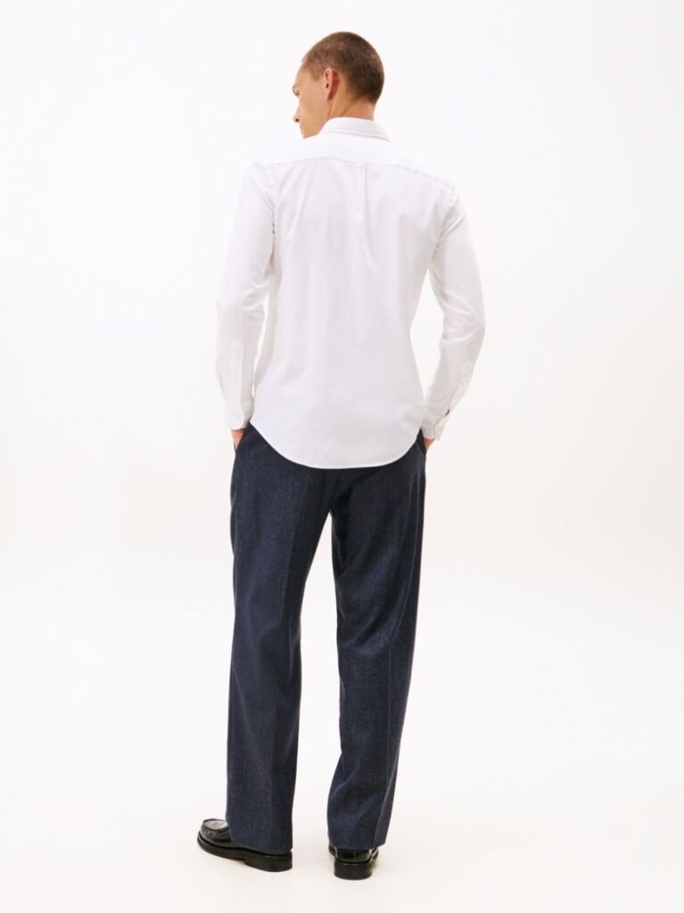 Alb Camasa Slim Yarn Dyed Dobby  Barbati