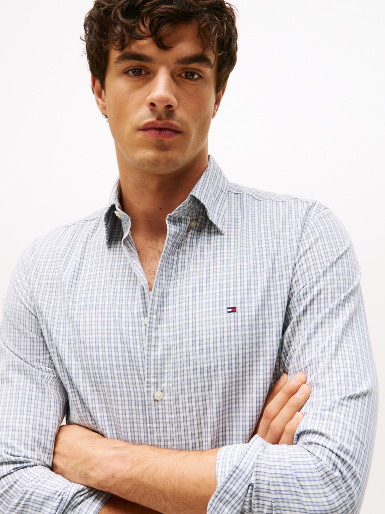 Multi TH Flex Regular Fit Tartan Shirt  Men