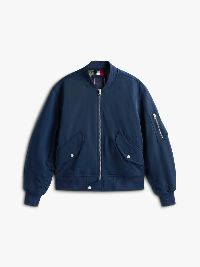 Blue Geaca Bomber Relaxata Hidrofuga  Barbati