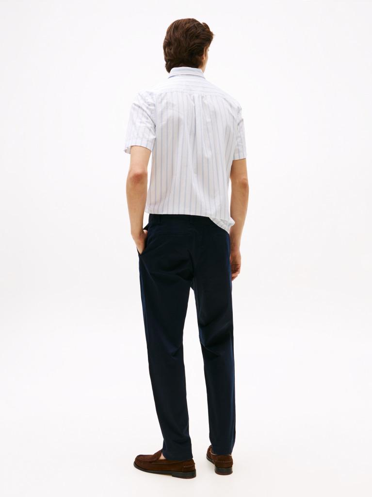 Blue Harlem Satin Relaxed Chinos  Men