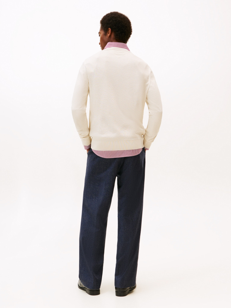 Bej Pulover Smart Casual Tricotat  Barbati