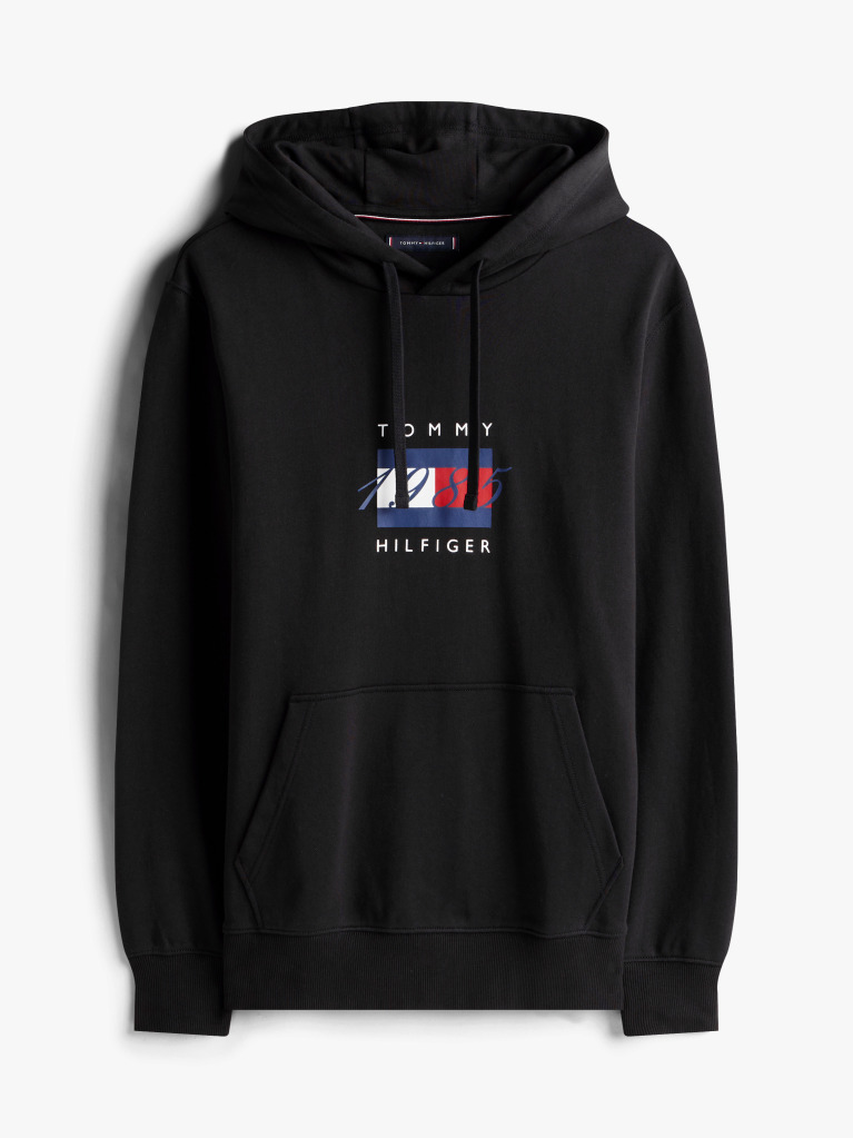 Black Flag Graphic Drawstring Hoody  Men