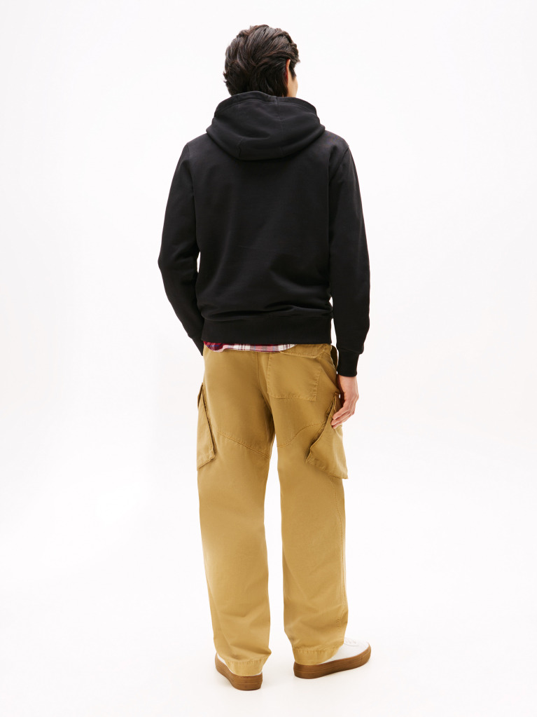 Black Flag Graphic Drawstring Hoody  Men