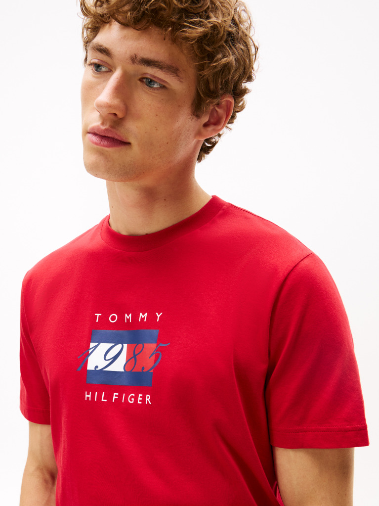 Red Flag Graphic Jersey T-Shirt  Men