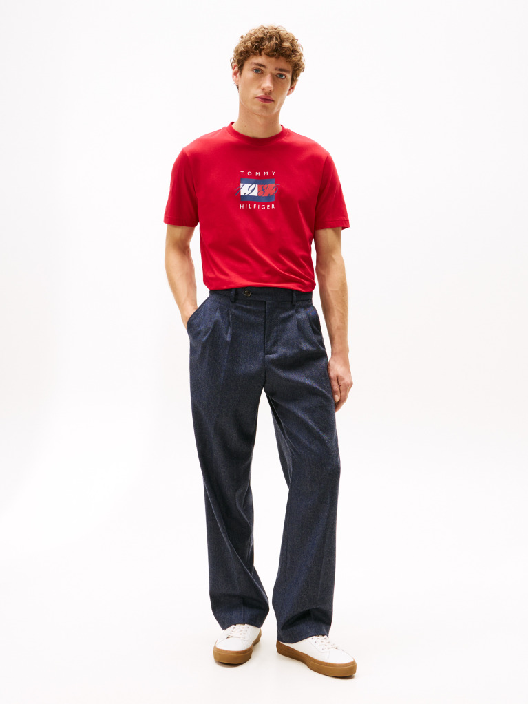 Red Flag Graphic Jersey T-Shirt  Men
