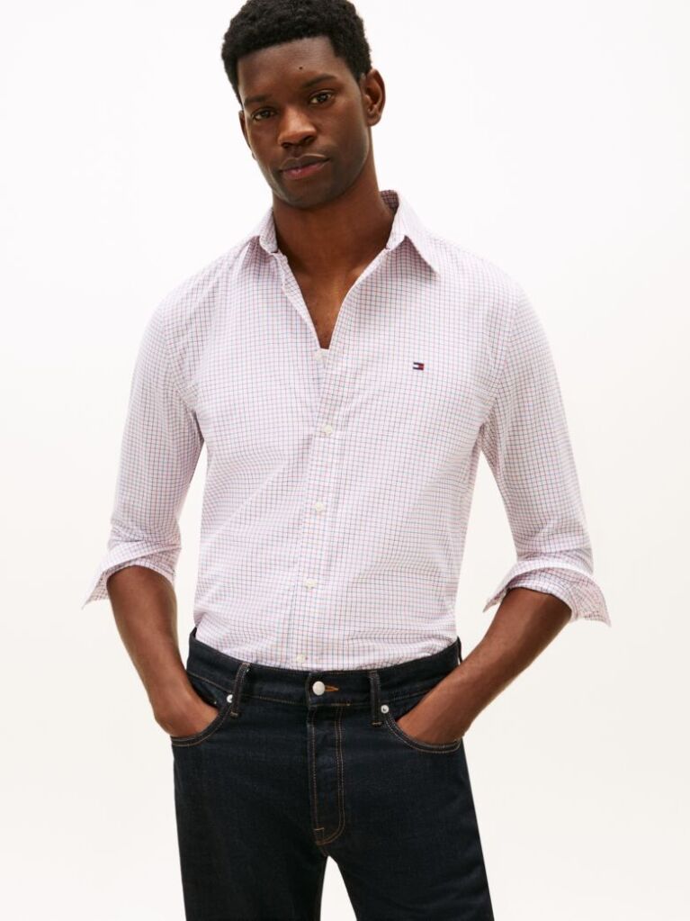 Multi TH Flex Regular Fit Tattersall Check Shirt  Men