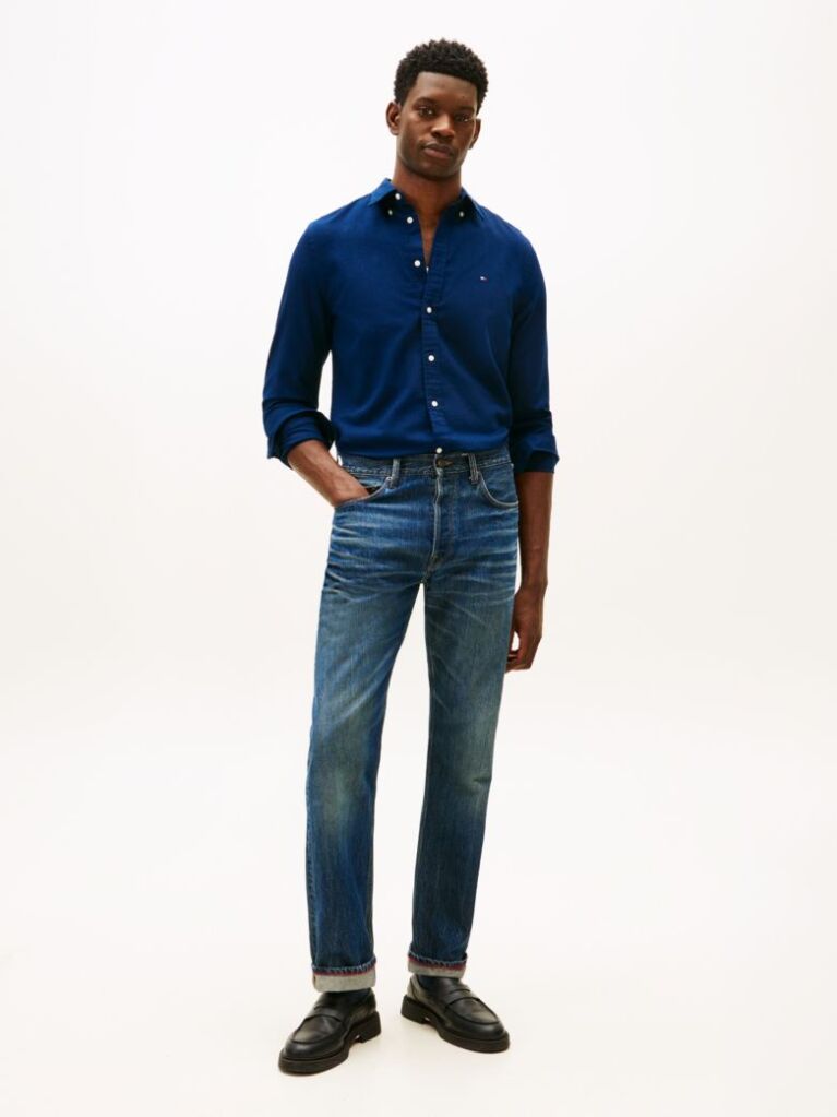 Blue TH Flex Dobby Slim Fit Shirt  Men