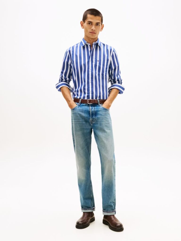 Multi TH Flex Regular Fit Stripe Shirt  Men