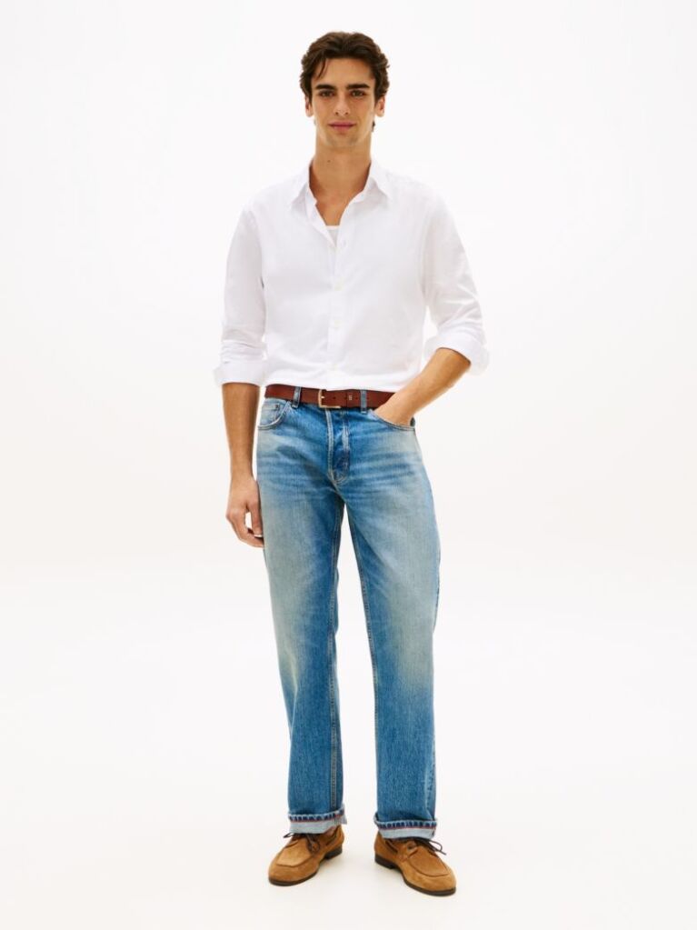 Alb Smart Casual Camasa TH Flex Cu Croiala Regular  Barbati