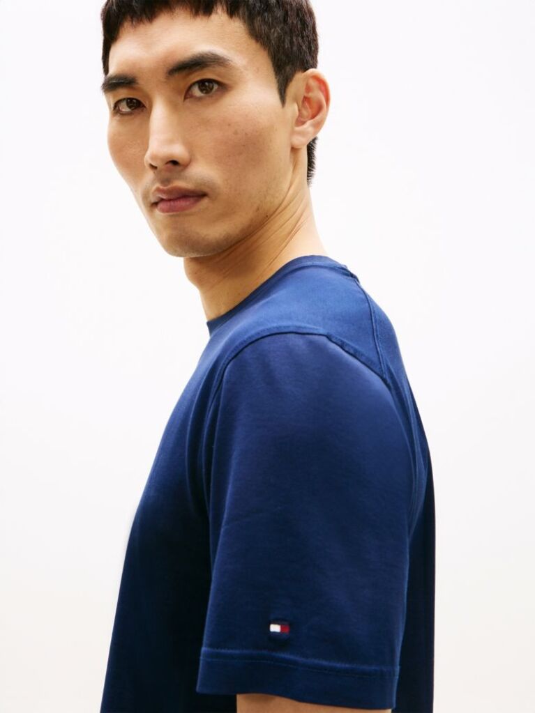 Blue Smart Casual Crew Neck T-Shirt  Men