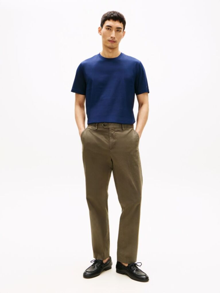 Blue Smart Casual Crew Neck T-Shirt  Men