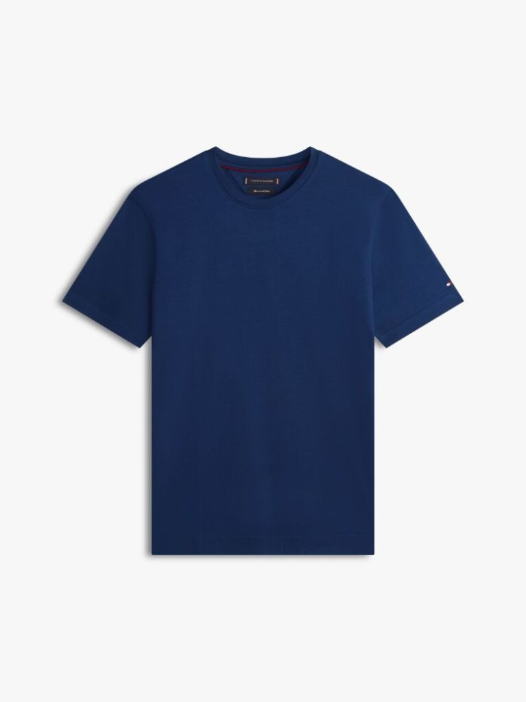 Blue Smart Casual Crew Neck T-Shirt  Men