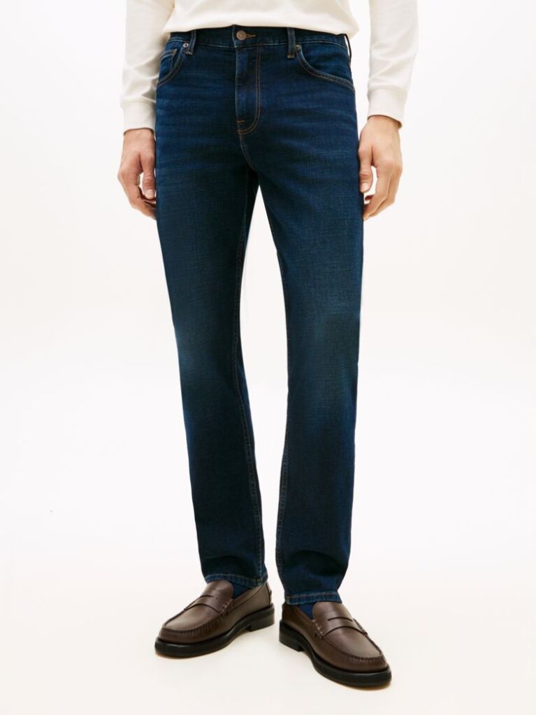 Blue Denton Straight Leg Jeans  Men