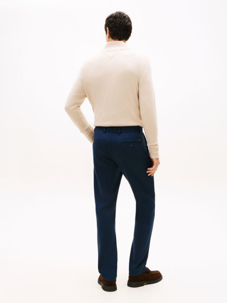 Blue Pantaloni Tapered Din Tricot Interlock Harlem Pique  Barbati