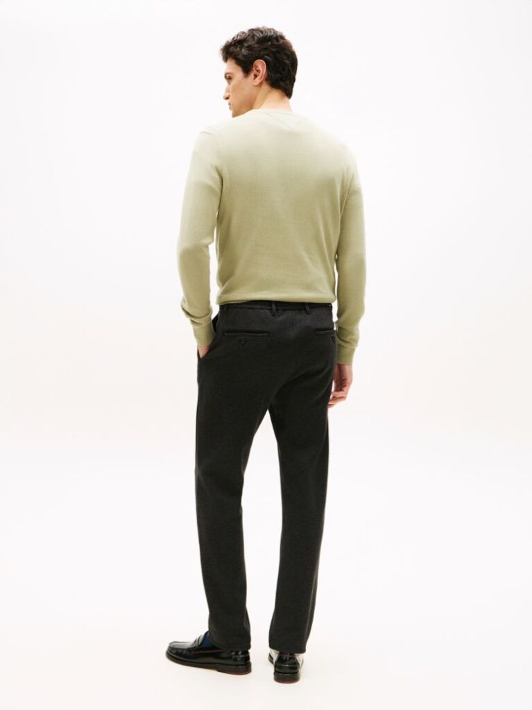 Gri Pantaloni Tapered Din Tricot Interlock Harlem Pique  Barbati