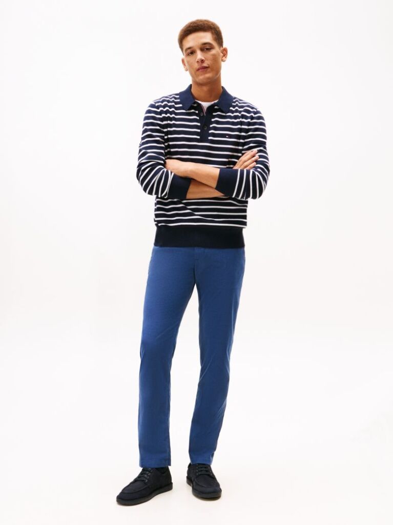 Blue Denton Twill Chinos  Men
