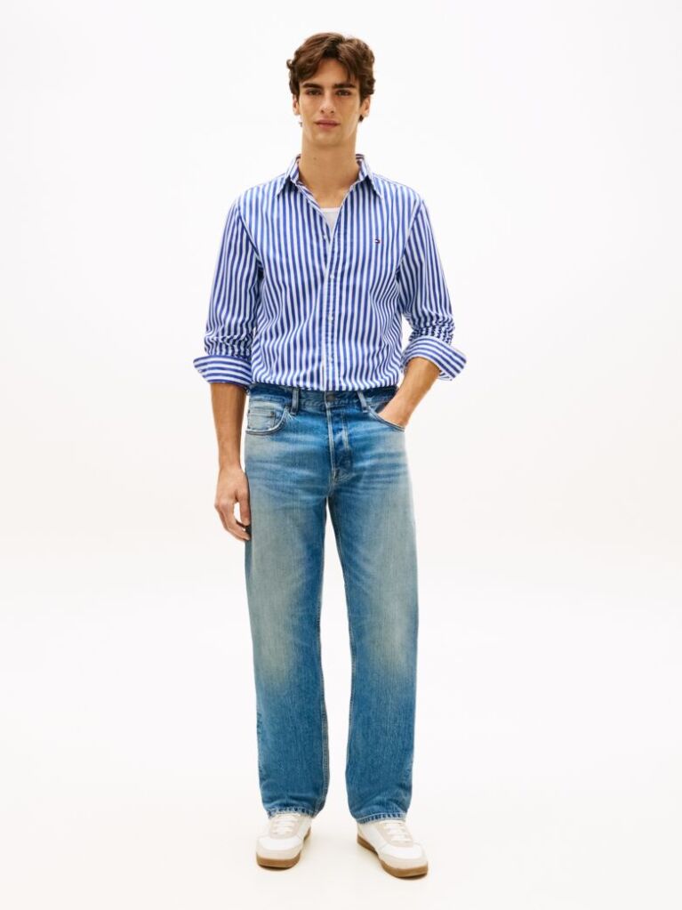 Blue Blugi Dover Selvedge Cu Croiala Regular Dreapta   Barbati