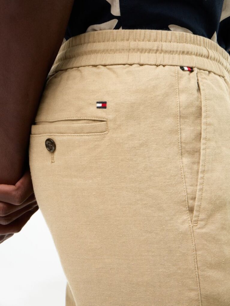Khaki Harlem Pantaloni Chino Din Amestec De In Cu Croiala Tapered  Barbati