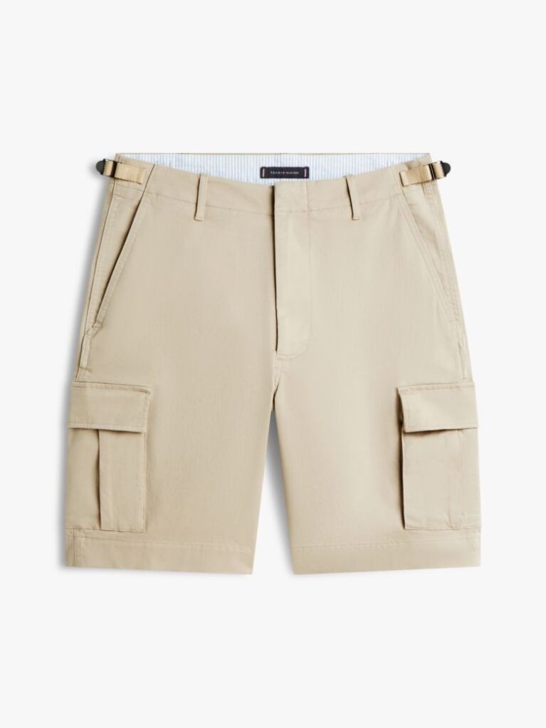 Bej Bemuda Cargo Twill Cu Croiala Lejera  Barbati