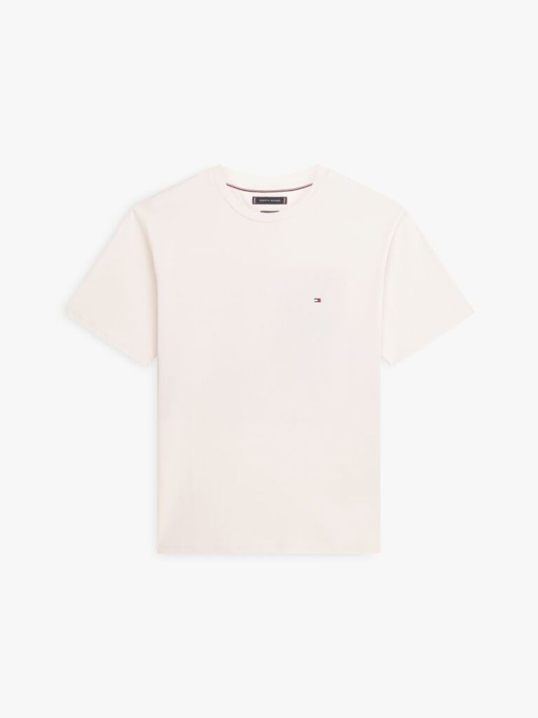 Bej Tricou Relaxat Din Jersey Cu Steag Brodat  Barbati