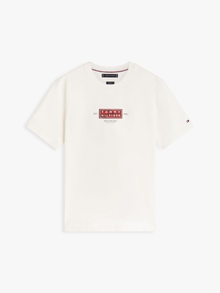Bej T-Shirt Heritage Din Jerseu Cu Guler Rotund Si Logo  Barbati