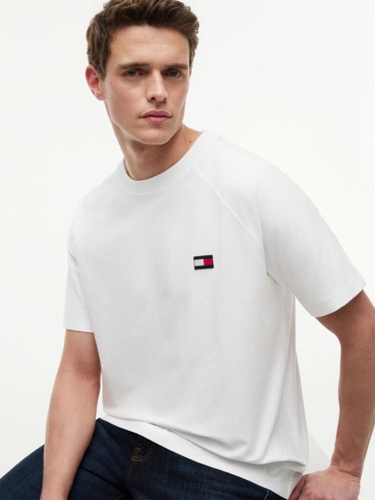 White Flag Raglan Sleeve Relaxed Jersey T-Shirt  Men