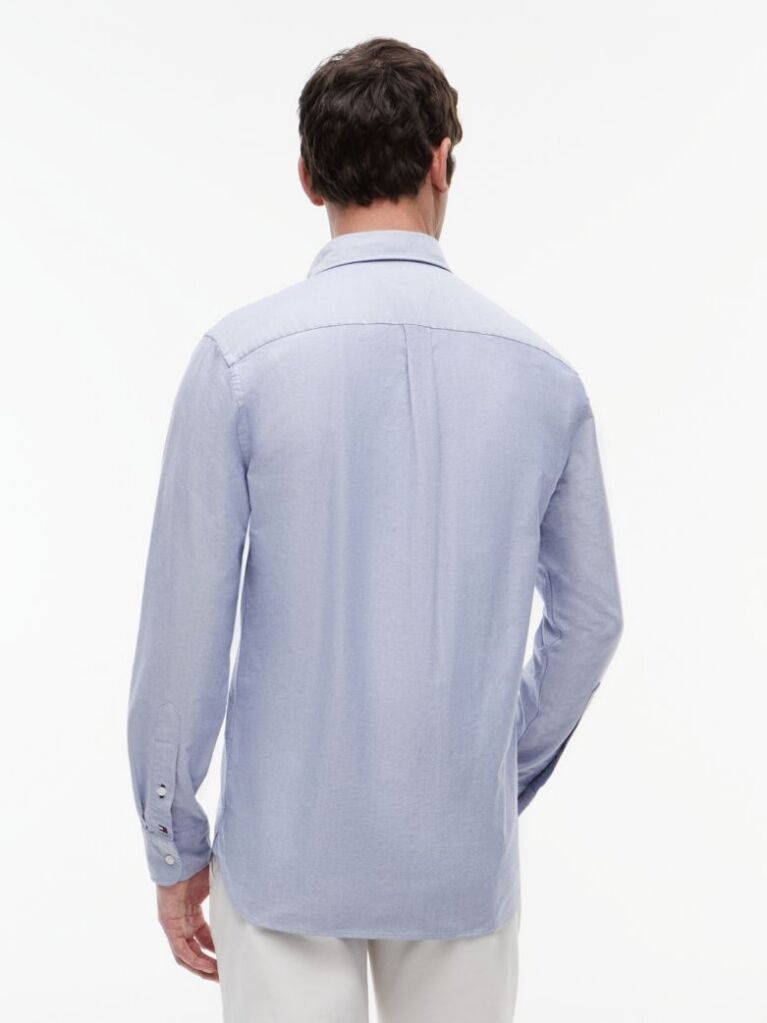 Blue Camasa Oxford Heritage Ci Croiala Regular Si Logo Brodat  Barbati