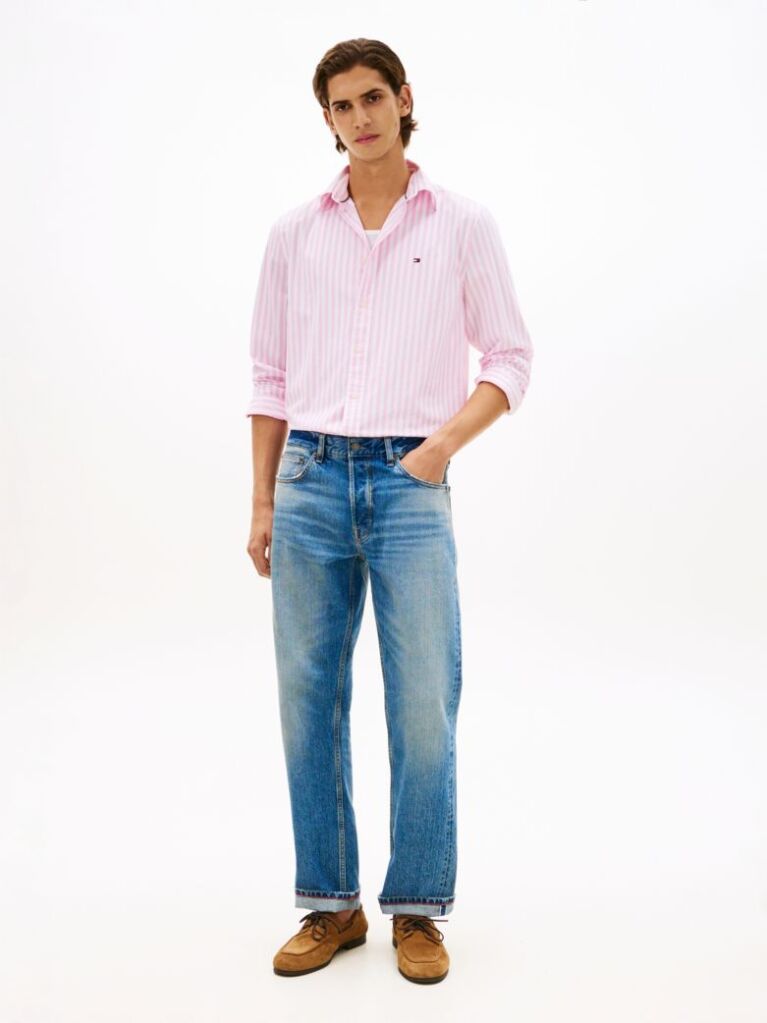 Multi TH Flex Regular Fit Stripe Poplin Shirt  Men