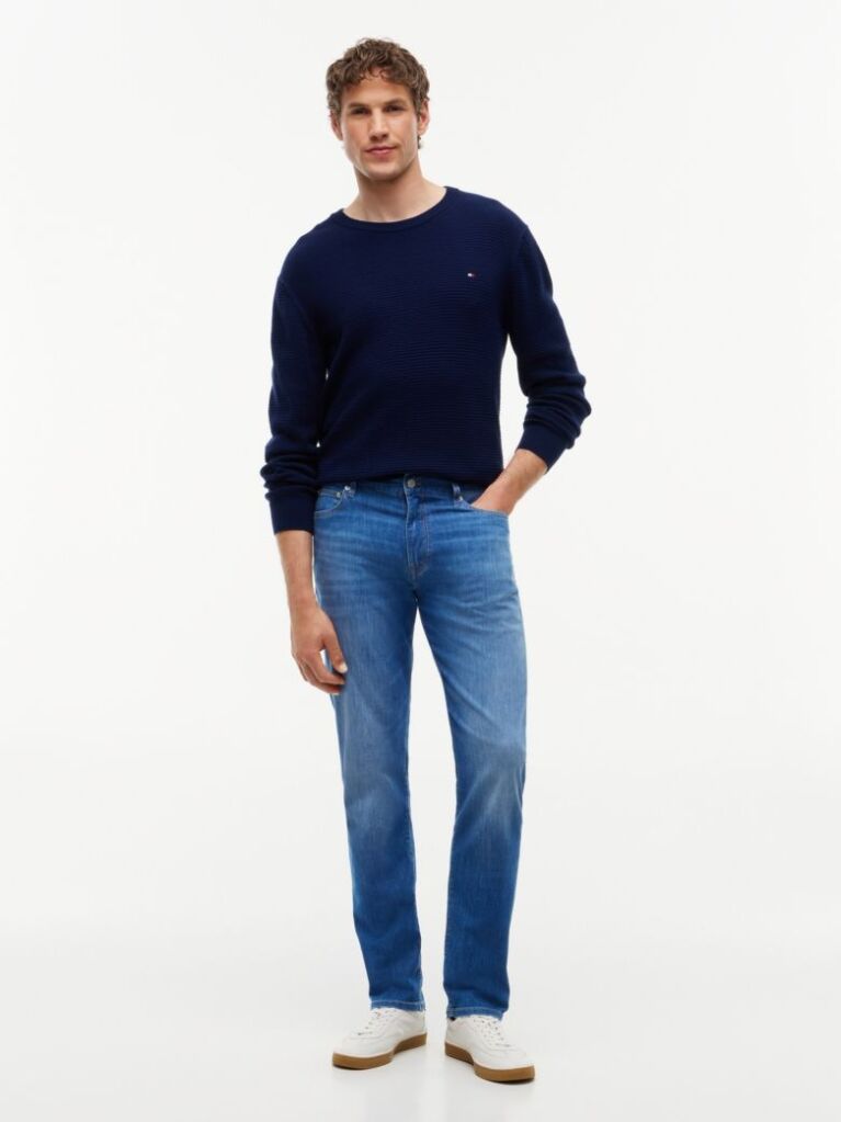 Blue Denton Blugi Drepti Cu Croiala Slim   Barbati
