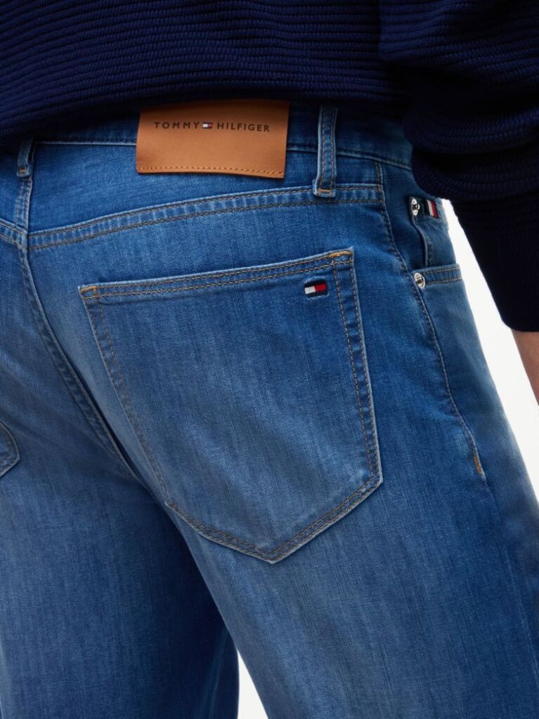 Blue Denton Blugi Drepti Cu Croiala Slim   Barbati