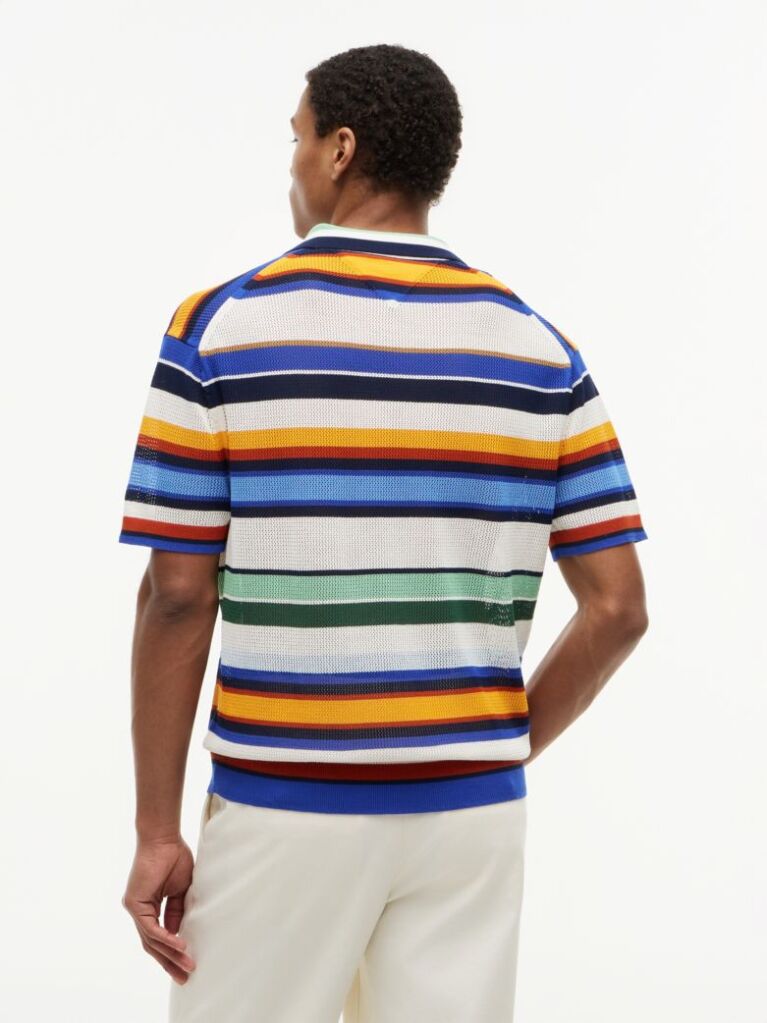 Multi Polo Multicolor Cu Croiala Lejera Si Dungi  Barbati