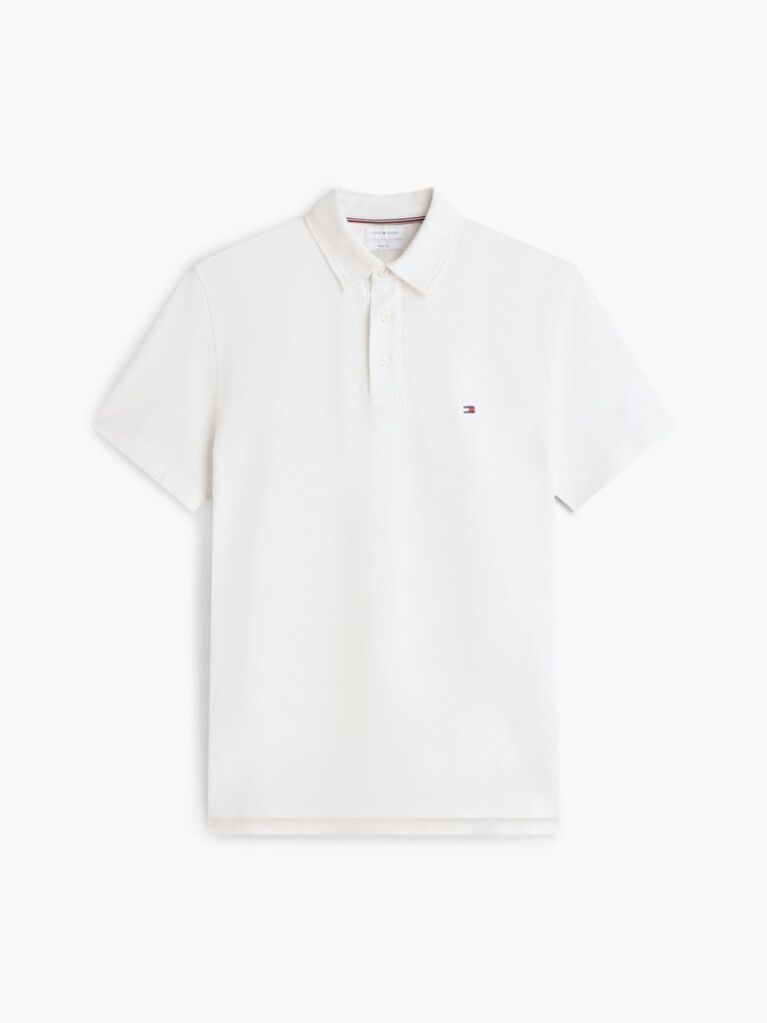 Bej Tricou Polo Din Mesh Jersey Cu Croiala Regular  Barbati