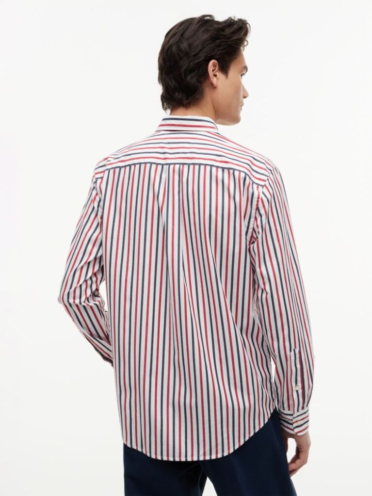 Multi Camasa Flex Din Poplin Cu Croiala Regular Si Dungi  Barbati