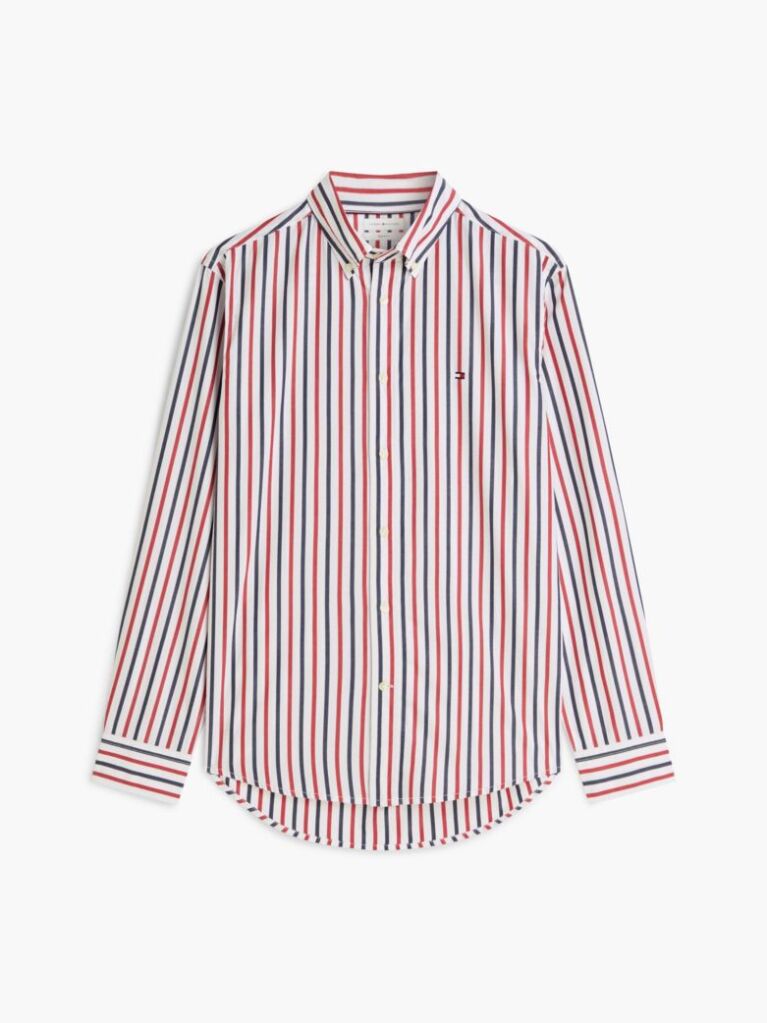 Multi Camasa Flex Din Poplin Cu Croiala Regular Si Dungi  Barbati