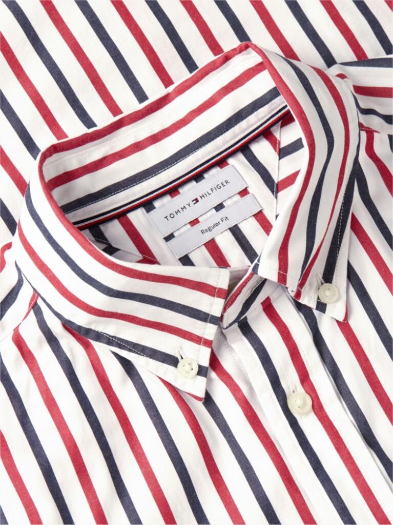 Multi Camasa Flex Din Poplin Cu Croiala Regular Si Dungi  Barbati