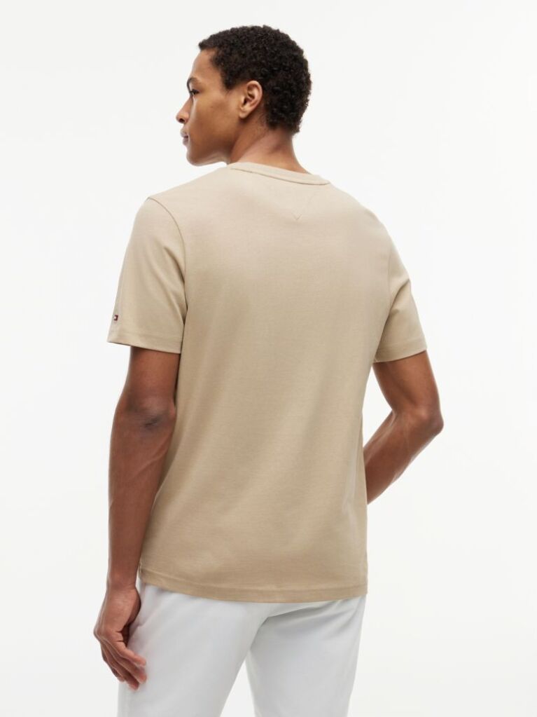 Beige Logo Graphic Jersey T-Shirt  Men
