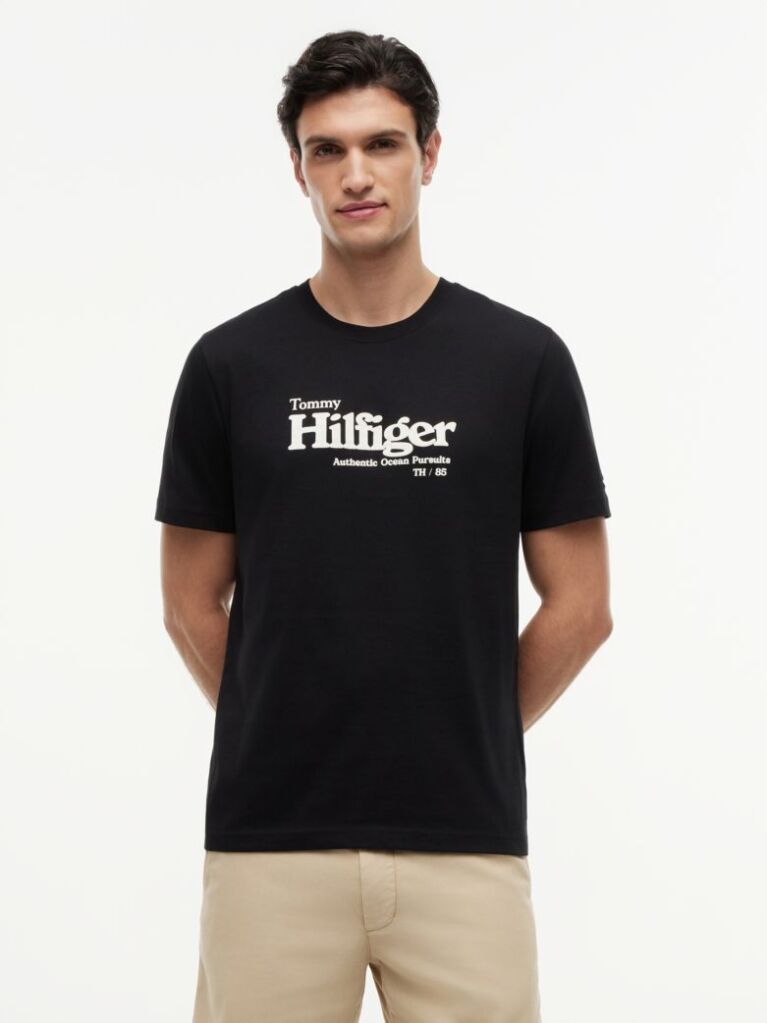 Black Logo Graphic Jersey T-Shirt  Men