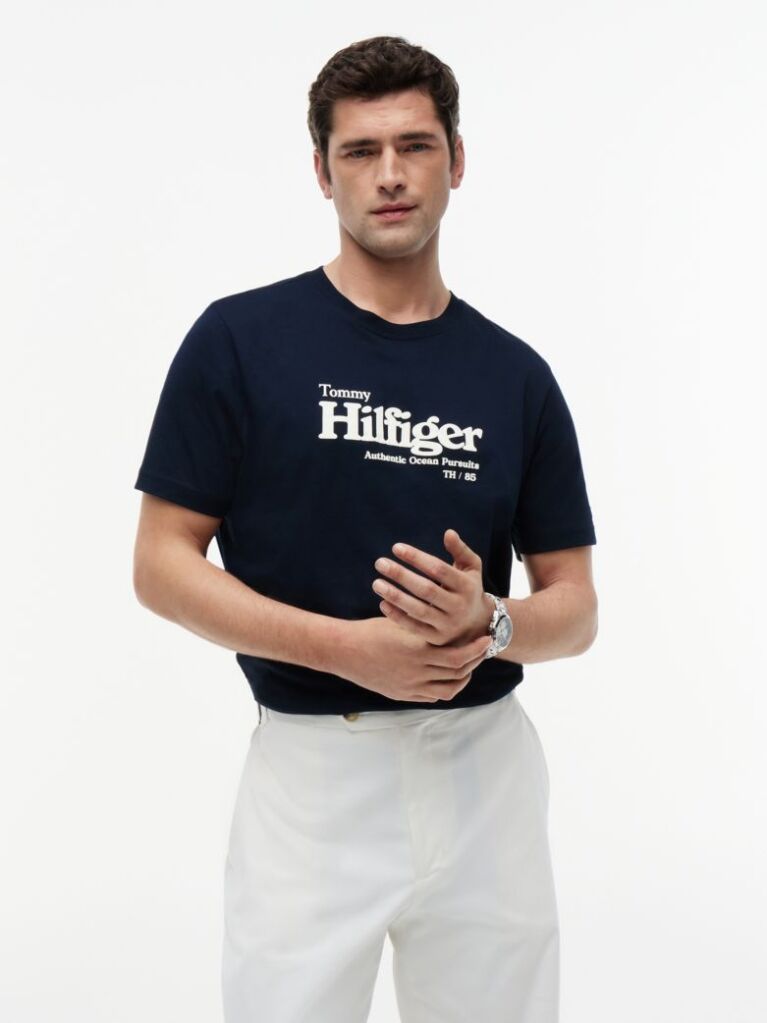 Blue Logo Graphic Jersey T-Shirt  Men