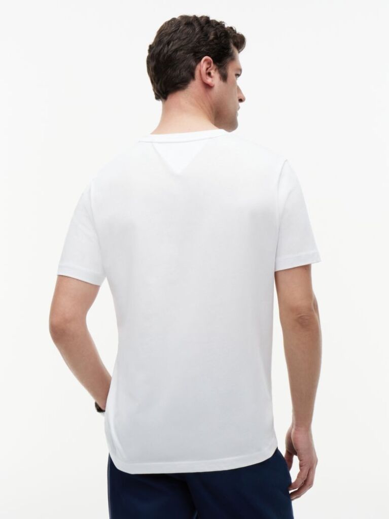 White Logo Graphic Jersey T-Shirt  Men