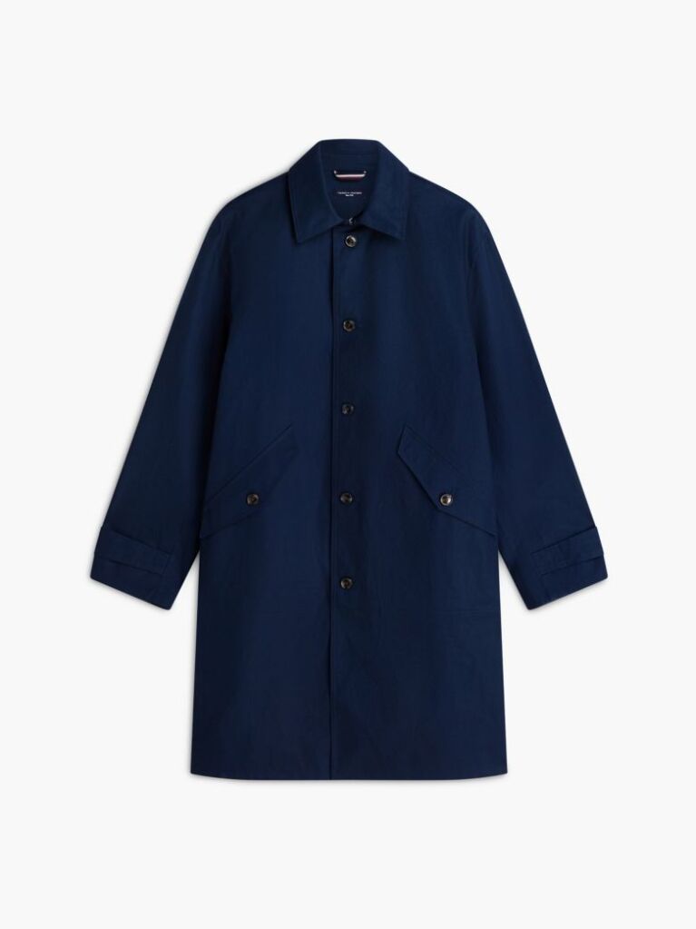 Blue New York Label Relaxed Car Coat  Men