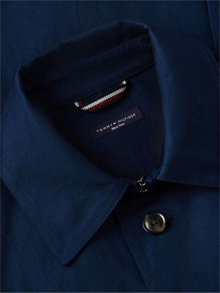 Blue New York Label Relaxed Car Coat  Men