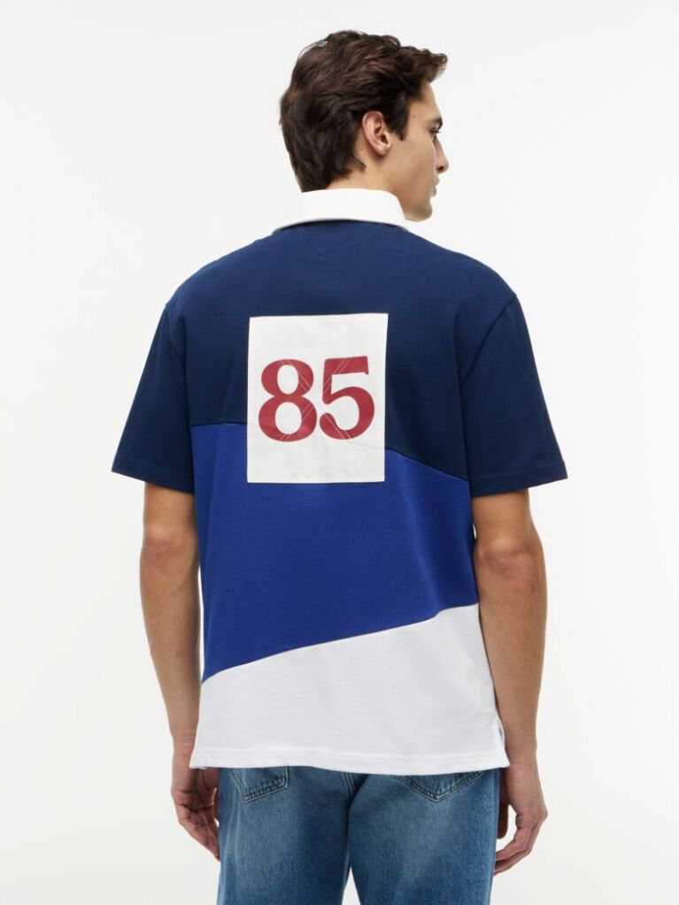 Multi Tricou Polo Cu Croiala Lejera Logo Pe Spate Si Blocuri De Culoare  Barbati